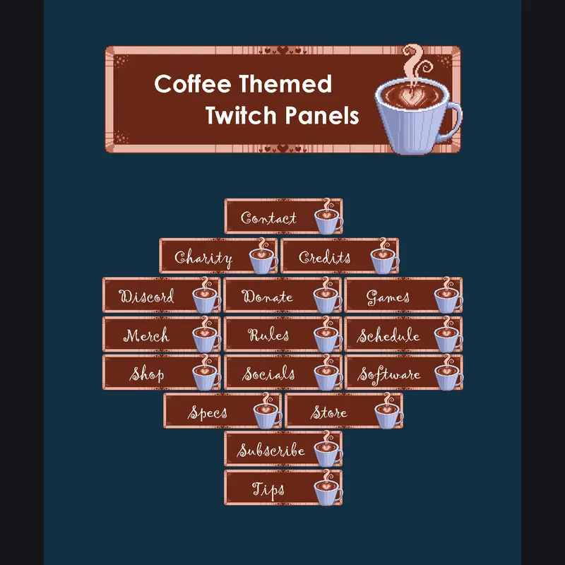 Cafe Twitch Panels - Coffee Twitch Panel