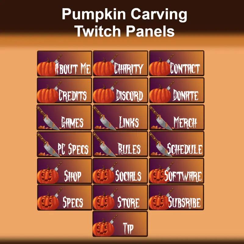 Pumpkin Carving Twitch Panels