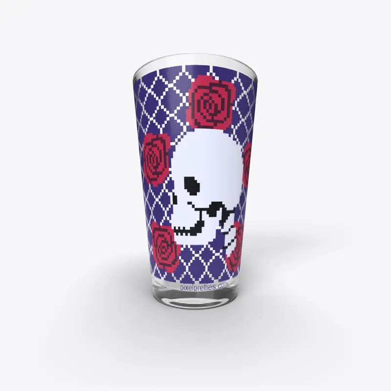 Rosy Skull Pixel Art