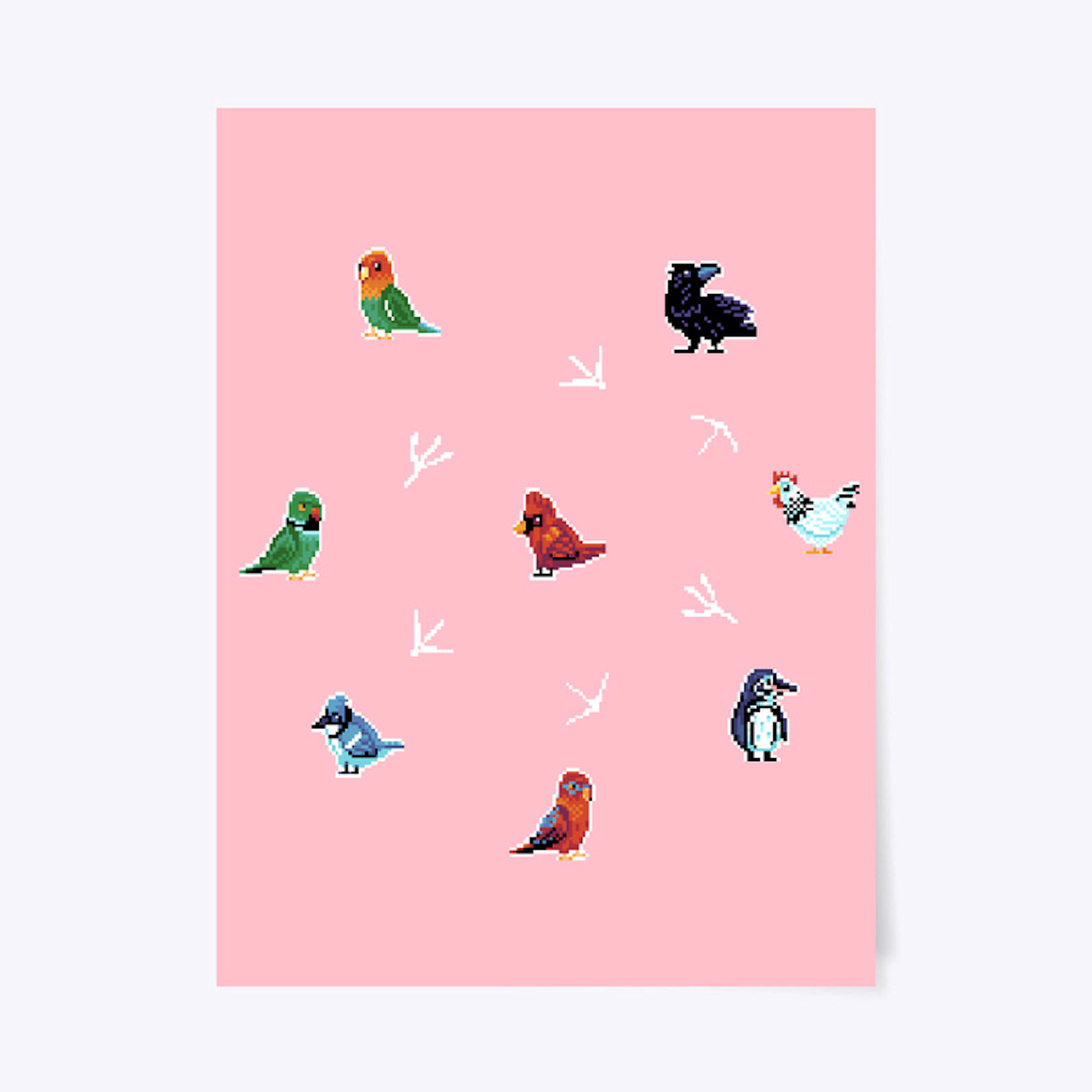 28x28 Pixel Bird Variety