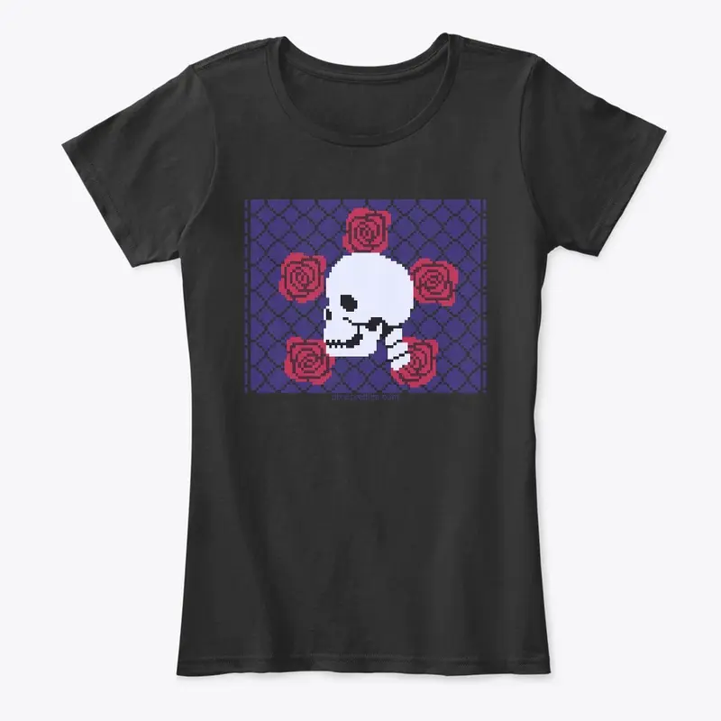 Rosy Skull Pixel Art