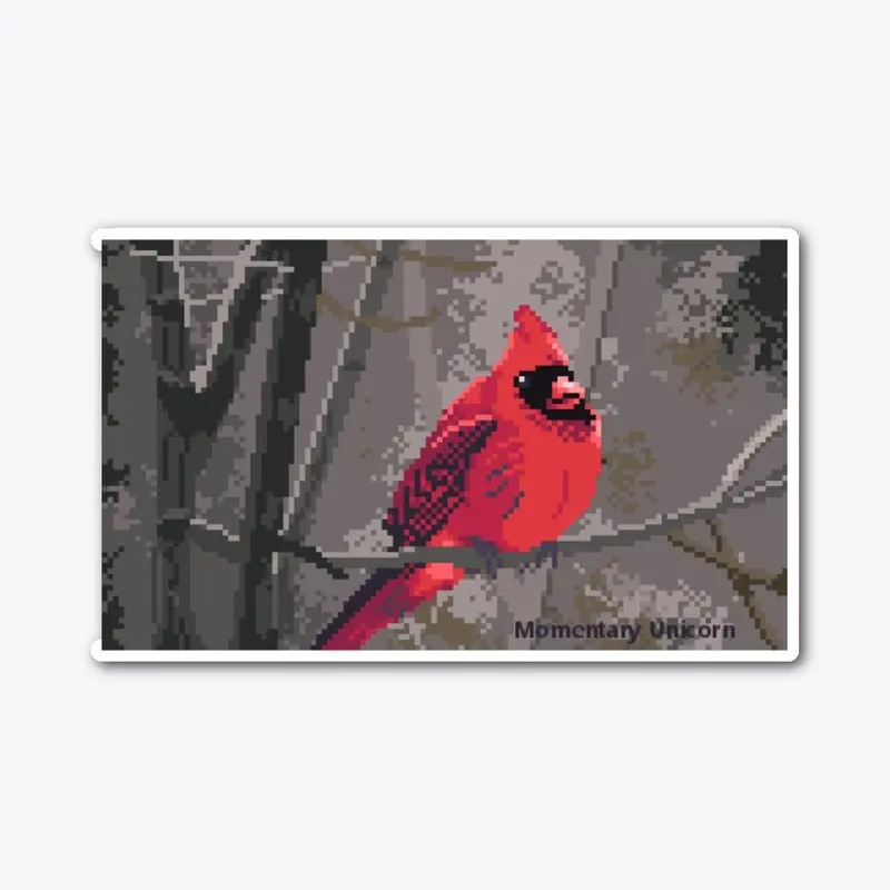 Pixel Art Northern Cardinal