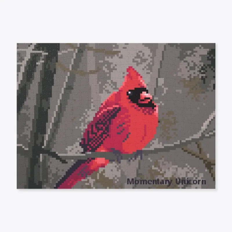 Pixel Art Northern Cardinal